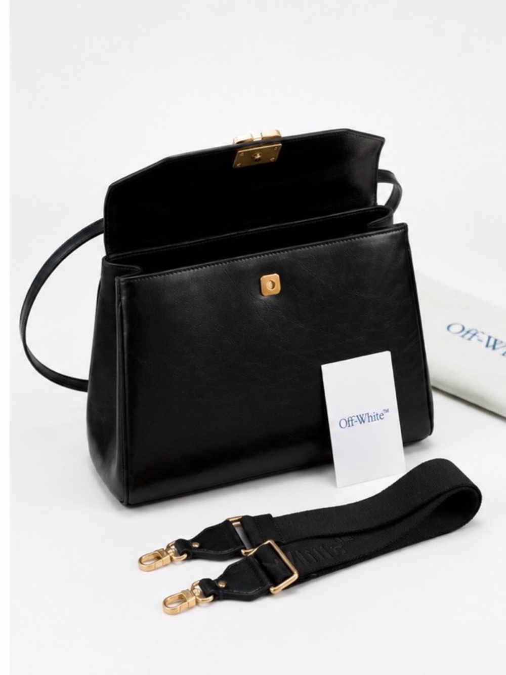 Off-White Black JITNEY LARGE Shoulder & Crossbody Strap - Picture 2 of 5